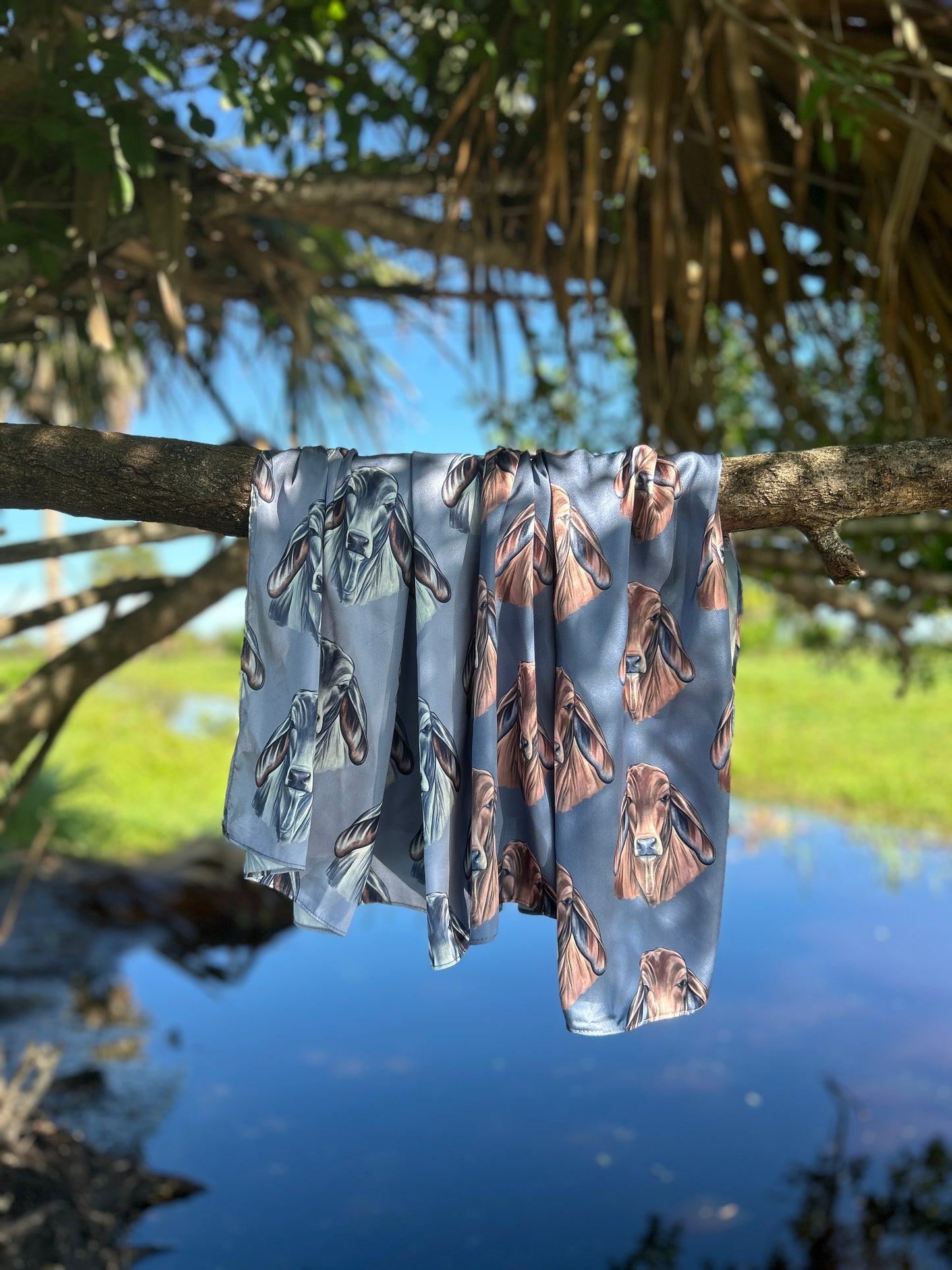 The Steel Brahman Satin Wild Rag