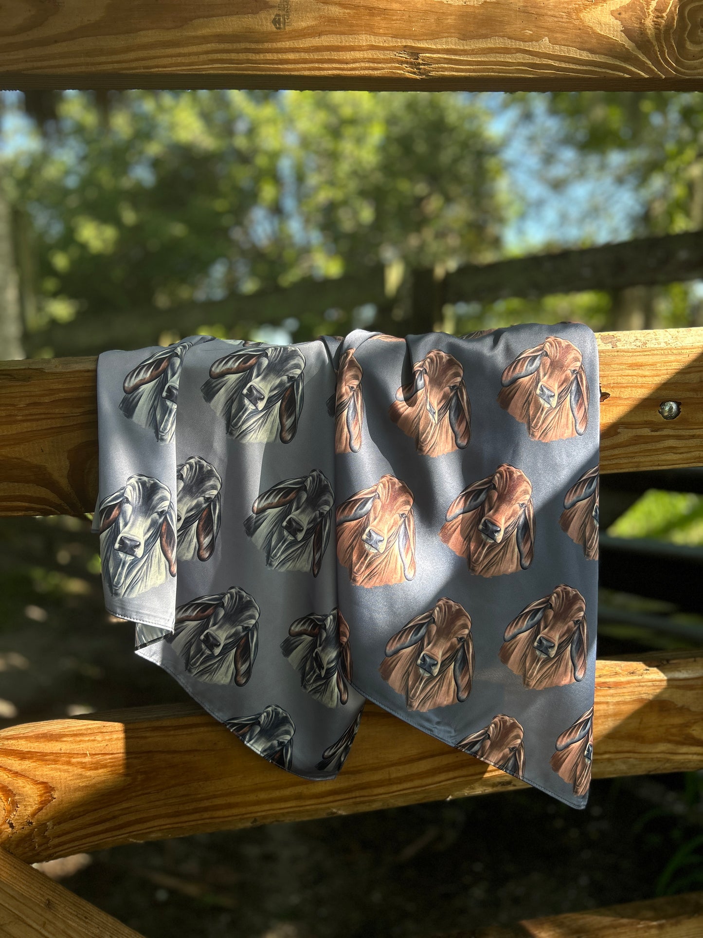 The Crimson Brahman Satin Wild Rag