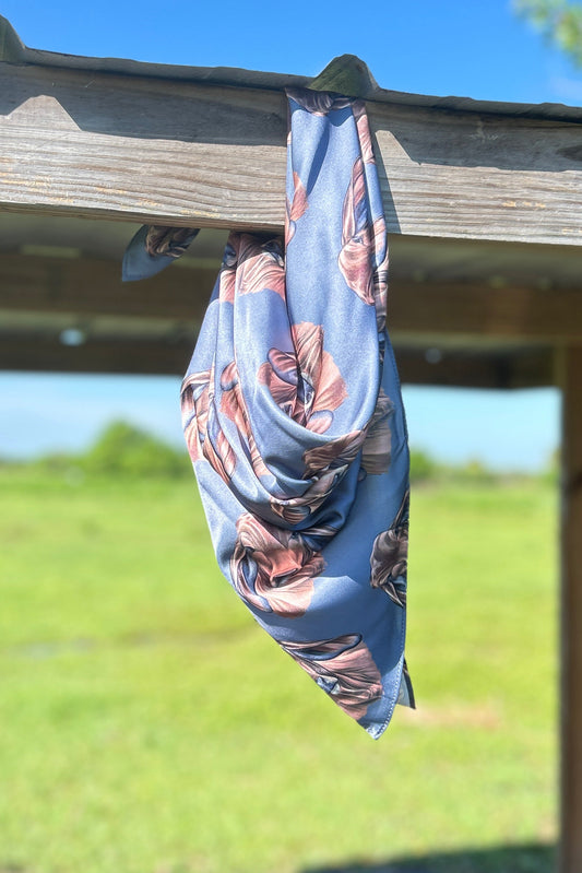 The Crimson Brahman Satin Wild Rag
